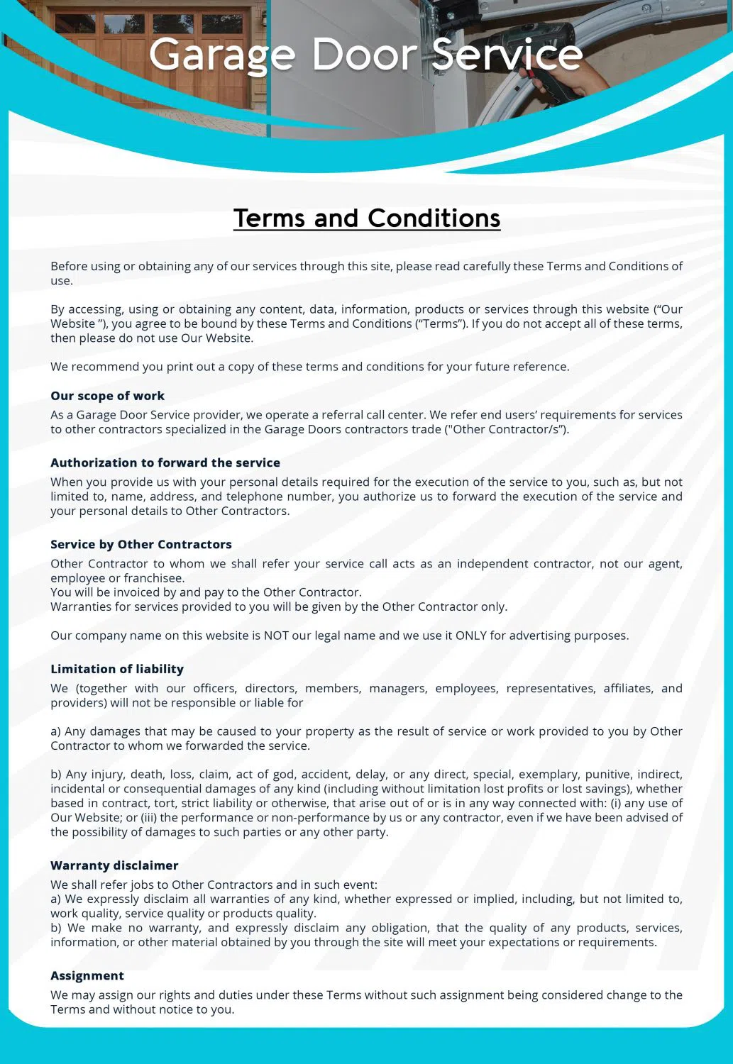 Capitol Garage Door Service Chicago, IL 773-828-5990 - terms-gr-10m
